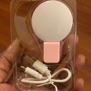 Portable Pink and White Selfie Ring Light